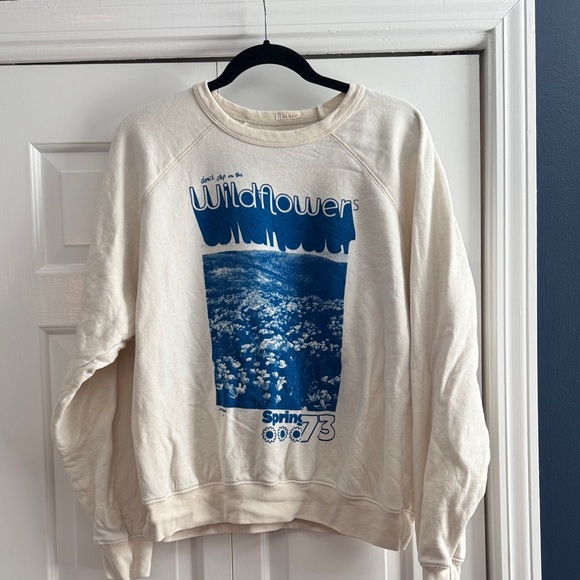 The Biggie Concert Graphic Sweatshirt-Cream Wildflowers - Picture 1 of 4